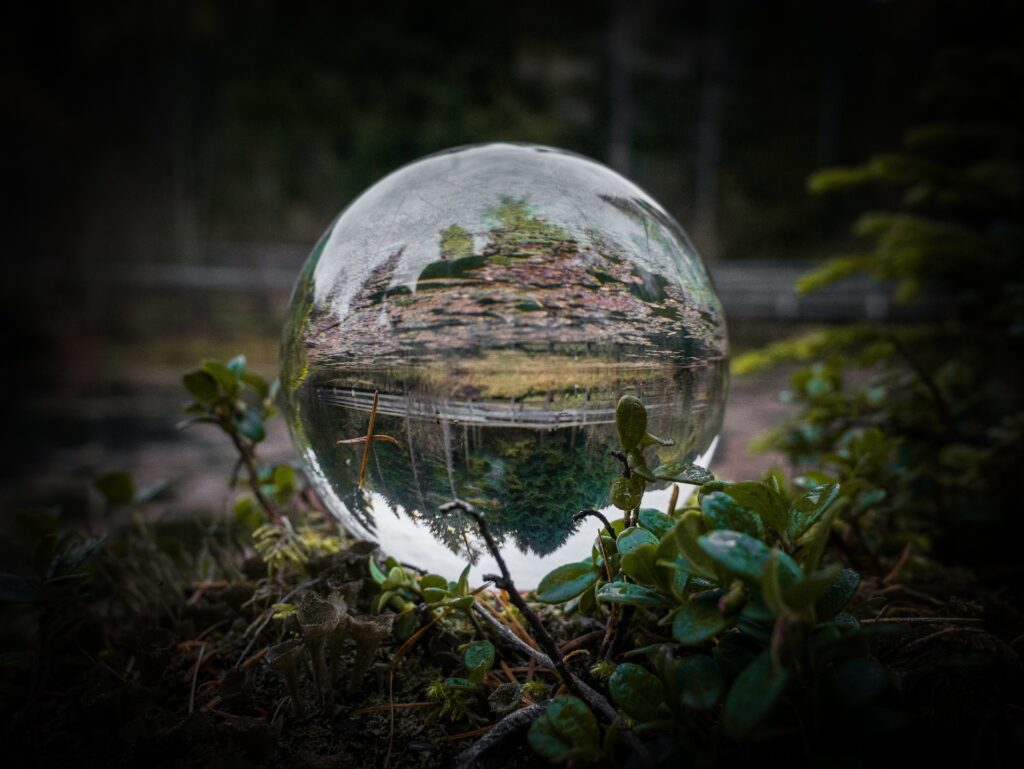 crystal ball with vignetting